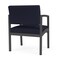 Lesro Lenox Steel Wide Guest Chair Metal Frame, Charcoal, OH Navy Upholstery LS1201 - alternate 3